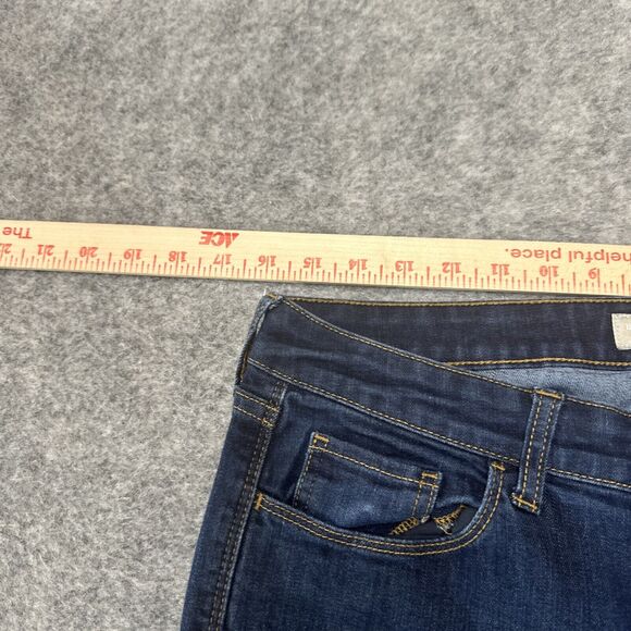 Banana Republic Cuffed Crop Jean Women's Size 30/10 Blue Dark Denim - Picture 2 of 9